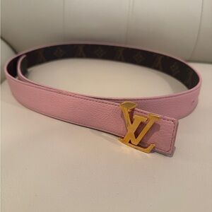 Louis Vuitton Pink and Monogram Belt